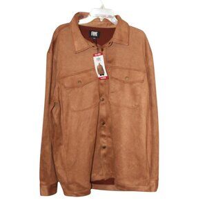 Frye Mens Classic Fit Faux Suede Shirt Jacket XXL New